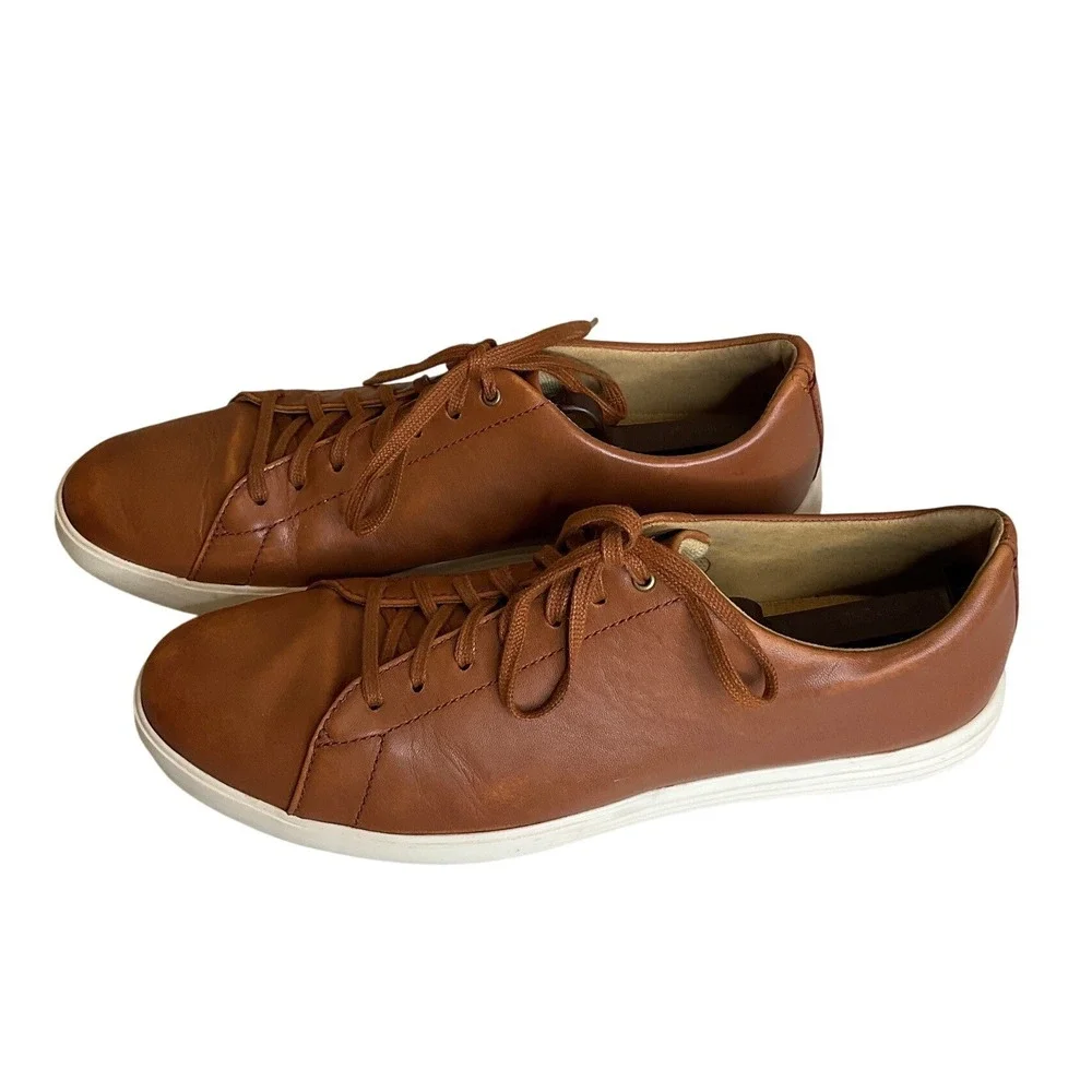 Cole Haan Leather Grand Cross Court II Sneaker Brown Comfort Preppy Casual 12